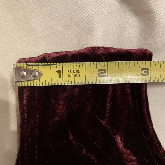 MIDYAT tank top in burgundy, women SIZE XL. crushed velour VINTAGE with tag. - Picture 7 of 7
